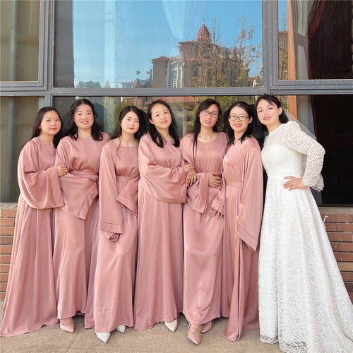Muslim Women Long Dress Dubai Bridesmaid Wedding Party Gown Islamic Arab Turkey - Bild 19 von 33