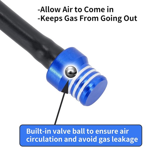 BLUE FUEL TANK CAP BREATHER VENT HOSE FOR SUZUKI LT LTZ 50 80 90 250 400 LTR 450 - Picture 3 of 7