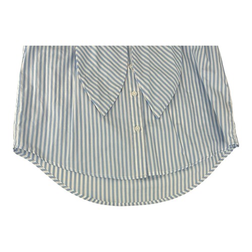 Blue White Striped Blouse Shirt Button Up LS Tie-Neck Sz XS Preppy Office Career - Picture 12 of 20