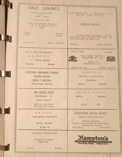 2 alte Jahrbücher Perry Rural High School 1949 & 1952 Perry Kansas - Bild 17 von 21