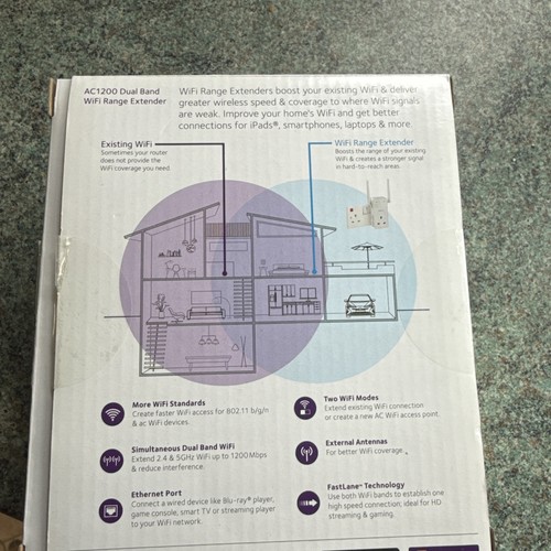 Netgear AC1200 Dual-Band Wi-Fi Range Extender Biały - Zdjęcie 3 z 6
