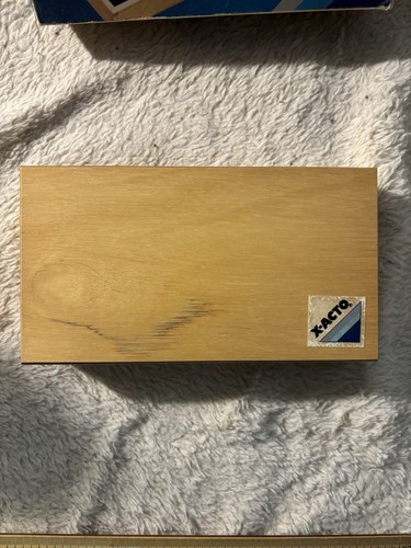 X-ACTO VTG CRAFT TOOL CHEST Wood Hinged Number 5076 - 1977 Unused - Picture 11 of 16