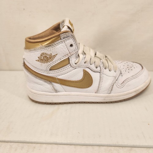Nike Air Jordan 1 Retro High OG GS Gr. 13,5C FD2597-107 White/Metallic Gold - Bild 6 von 13