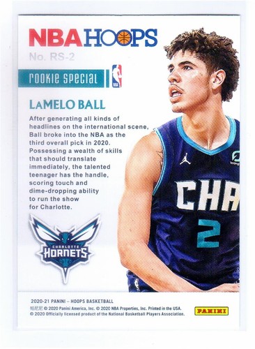 LaMelo Ball RC 2020-21 Panini NBA Hoops Rookie Special Charlotte Hornets - Picture 2 of 2