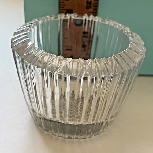 Tiffany & Co New Atlas Crystal Votive Set w/4 Original Scented Candles RARE! - Picture 7 of 14