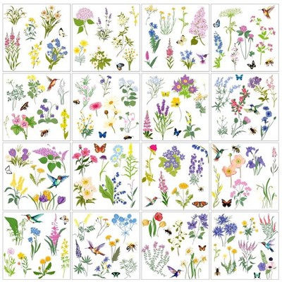 Decorative Rub on Transfers - Butterfly & Bee Designs