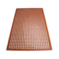 Winco RBM35RR 3 ft x 5 ft Red Floor Mat