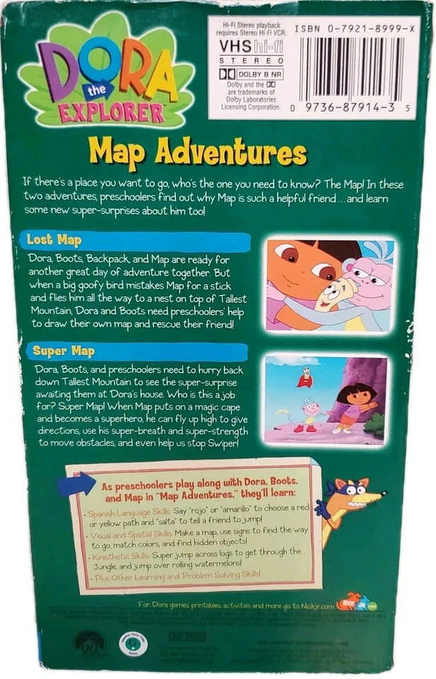 Dora the Explorer - Map Adventures (VHS, 2003) - Image 2 of 3