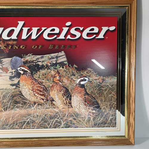 GROSSES BUDWEISER BIER SCHILD AUERHUHN REBHUHN BAR SPIEGEL 35"x27,5" - Bild 3 von 13