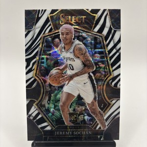 2022-23 Panini Select - Premier Level Jeremy Sochan #192 Zebra Prizm (RC)