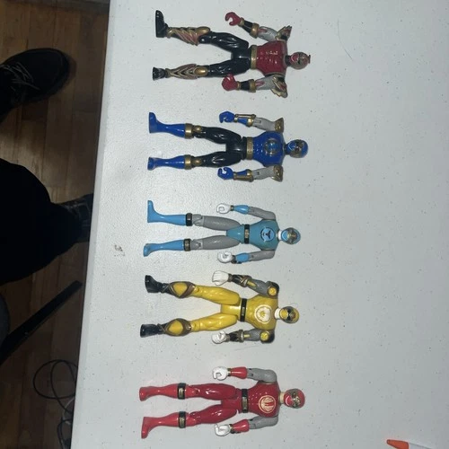 Power Rangers Ninja Storm Figures Lot w/ Crimson Thunder Vintage 2002 Bandai