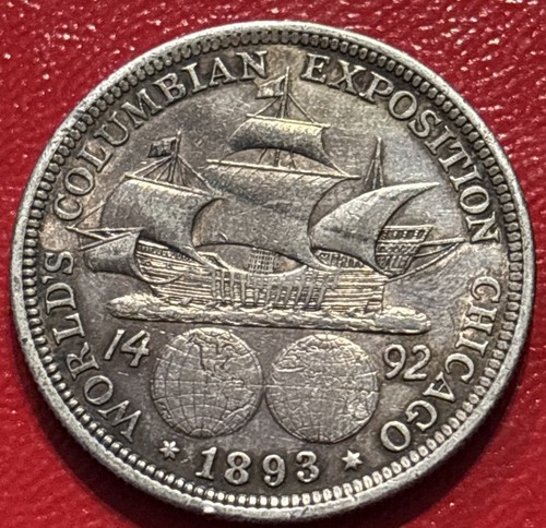 1893 Columbian Exposition Half Dollar Silver Commemorative 50c. - Picture 2 of 4