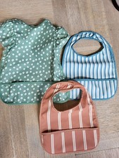 Cloud Island Baby Bib w Pocket Water Resistant Polyester 3pk