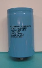 Capacitor 3700 MF 450 VDC Cornell Dubilier.