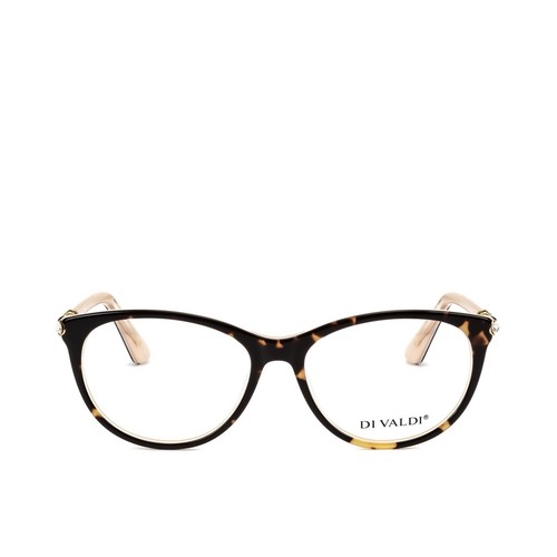 Di Valdi DVO 8041 Col. 11 Handmade Frames Eyeglasses Brown Gold 51-16-140 O2686 - Picture 2 of 24