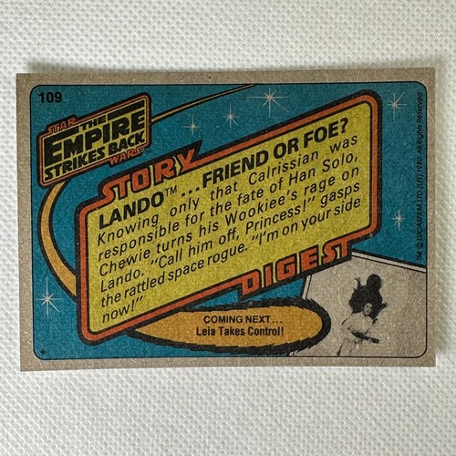 1980 Topps Star Wars Tarjetas Imperio Contraataca Serie 1 - Tú eliges Compra 4 Ahorra 25% - Imagen 220 de 266