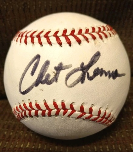 RARE Chet Lemon Autographed Sweet Spot Official League Baseball PSA/DNA COA #2