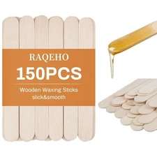 Wooden Waxing Sticks for Hair Removal 150PCS Spatula Applicator for Eyebrow Nose