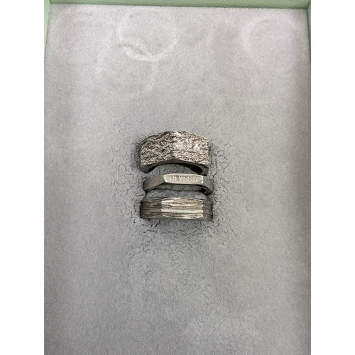 Off-White Texturized Hexnut Rings in Metal Silver BNWB Size: 60 - Picture 1 of 24