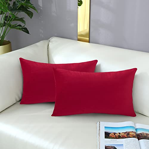 Comfy Throw Pillow Covers Santa Decorative 20" x 12" (Pack of 2) Bright Red - Bild 1 von 6