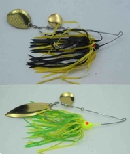 Arkie Spinner Bait 3/8 oz 12CT 6 ea Black Yellow 6 ea Chartreuse