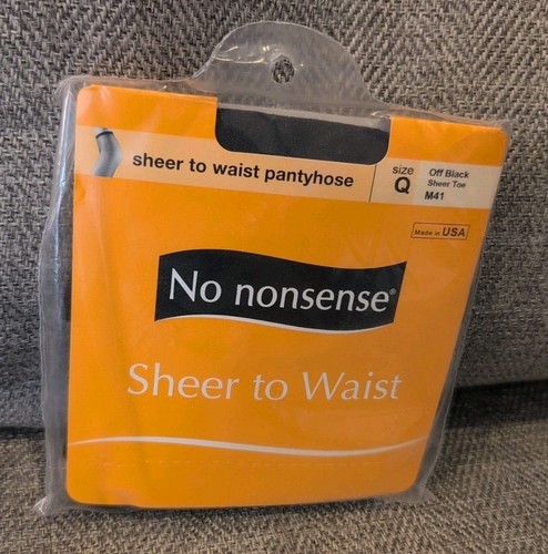 No Nonsense Sheer to Waist Strumpfhose Off Black Größe Queen M41 Brandneu