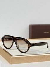 Tom Ford TF1225 Tortoise Frame Brown Gradient Aviator Sunglasses 59-16-145