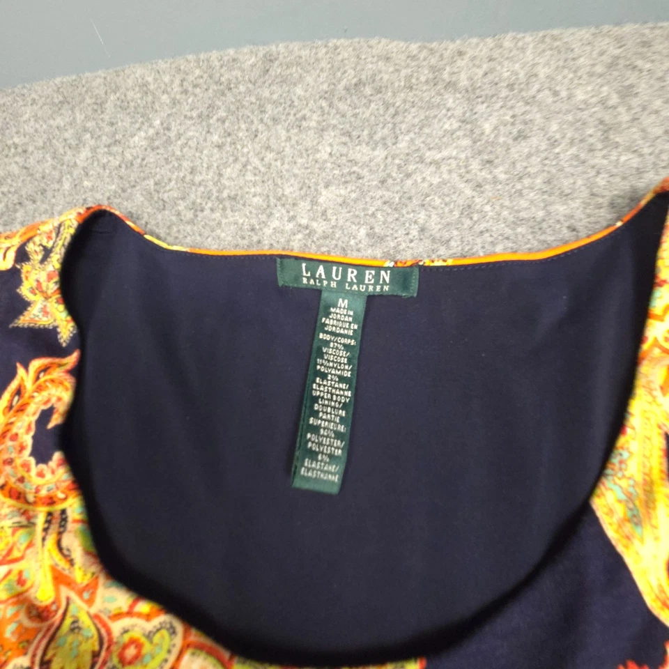 Ralph Lauren платье женщин средний оранжевый короткий рукав трапециевидный повседневный размер M - Изображение 3 из 4