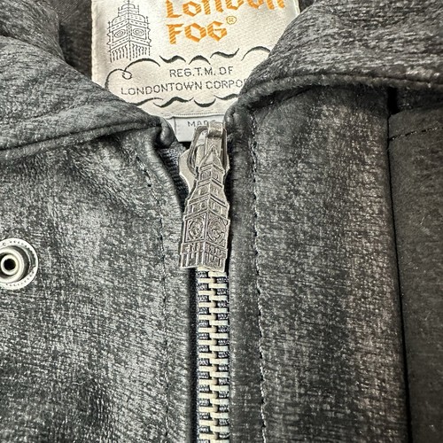 VTG London Fog Leather Bomber Jacket Aero-dynamic Global Adventures Youth 7 - Picture 8 of 13