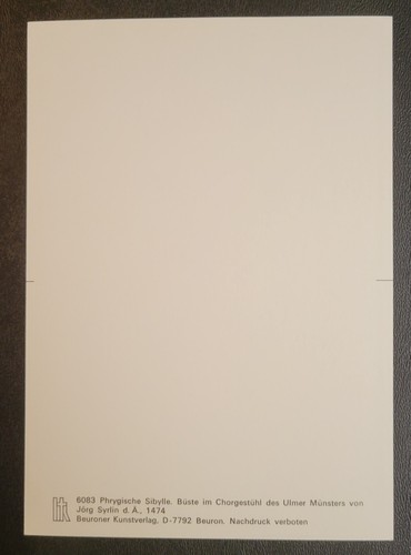 Tarjeta fotográfica vintage - Sibila frigia - Ulm Minster - Alemania - Imagen 2 de 3