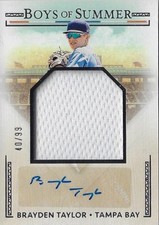 2024 Panini Boys of Summer #JMS-BT Brayden Taylor Jumbo Material Auto #/99
