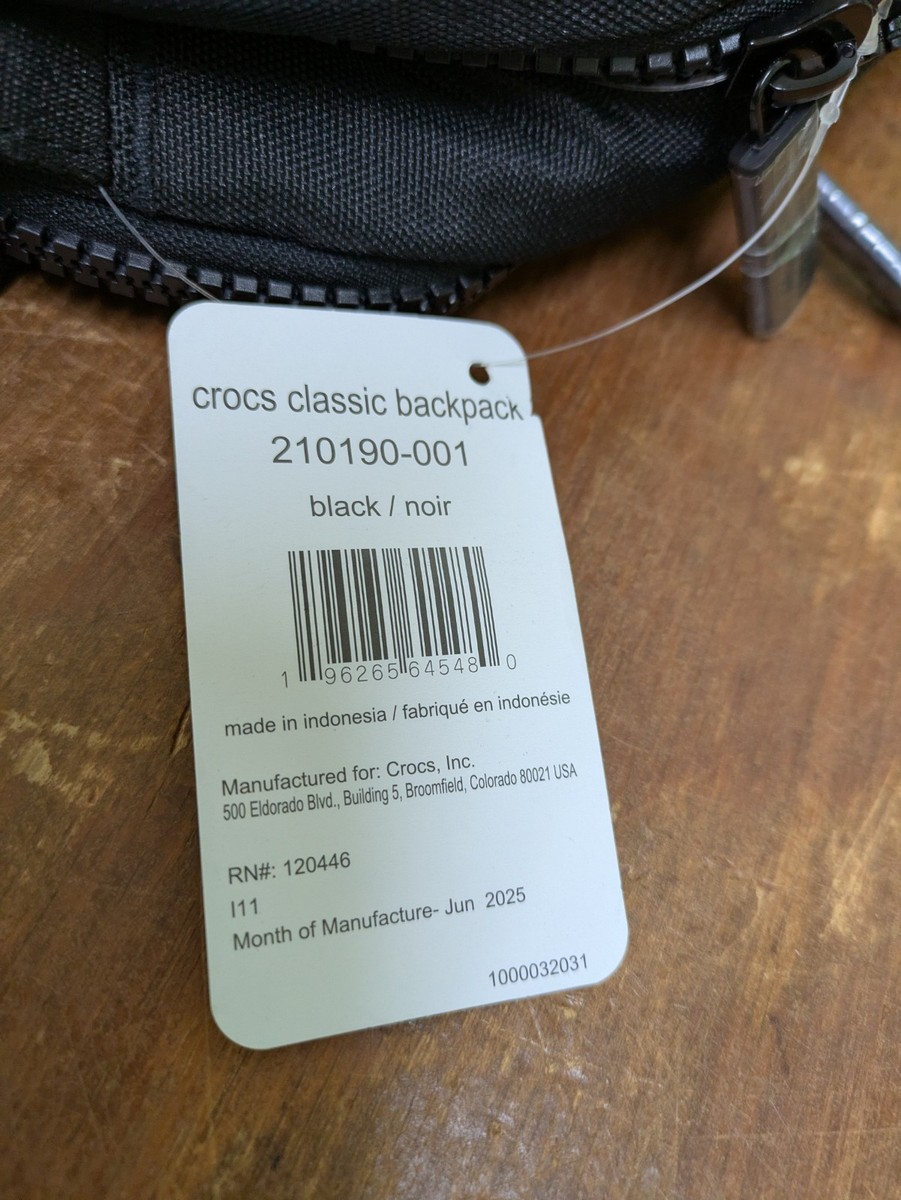 Crocs Classic Backpack Black 210190 New With Tags | eBay