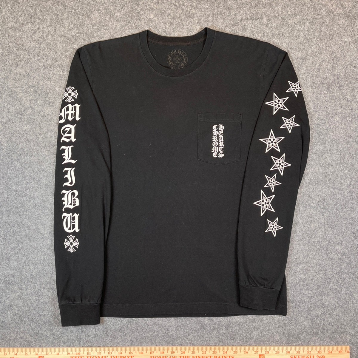 Chrome Hearts Malibu Exclusive Stars Long Sleeve Pocket T-Shirt