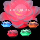 Color Changing LED Floating Lotus Flower Romantic Lamp Night Light for Wedding