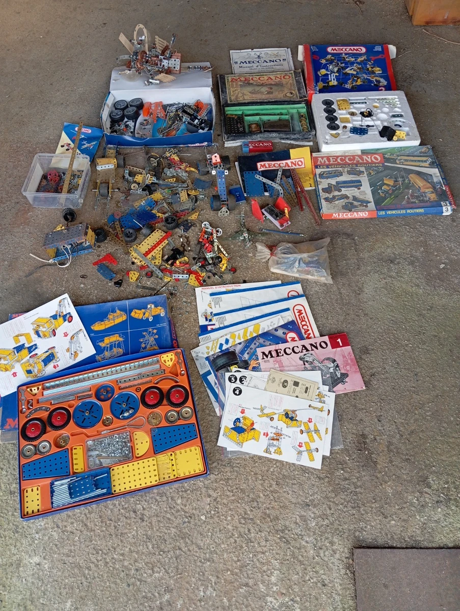Gros Lot de Pièces Détachées Anciennes - Meccano - Label Emmaüs