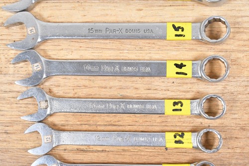 Par-X 12-Piece Metric 8mm-19mm Combination Wrench Set 12-Point USA - Bild 3 von 13