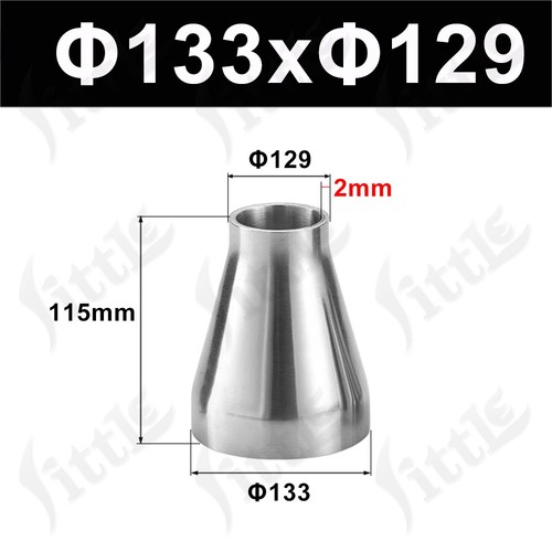 Auspuffrohr konisches Edelstahl Reduzierstück Adapter Schweißen Φ19-219 - Picture 63 of 66