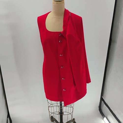 Escada dress with matching blazer jacket red Suit Set size 38 Medium - Picture 10 of 20