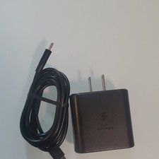 Fast Charge USB-C Wall Charger with Cable, Black, Universal, Matte Finish