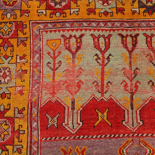 Antiker Melas Teppich Wolle Großer Knoten Handgefertigt 190 x 128 cm - Bild 7 von 9