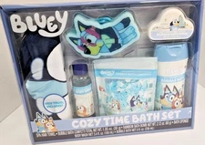 Bluey Cozy Time Bath Set 6pc Hair towel-Bubble Bath-Rainbow Bath Bomb-Bath Wash