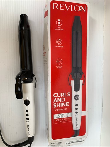 "Rizador y varita Revlon Curls & Shine 1,5"" barril negro cristal tecnología C" - Imagen 2 de 4