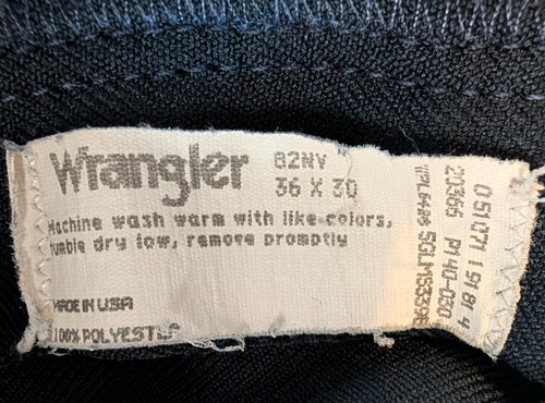 Vintage Wrangler Wrancher Hose Herren 36 x 30 (passt 34 x 27) marineblau Hosen 82NV USA - Bild 4 von 8