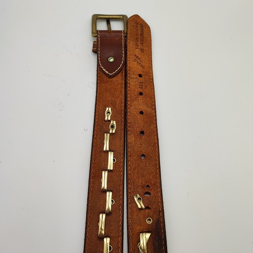 Vintage Cherokee braun Leder Western Gürtel mit Schnalle getragen  - Bild 3 von 4
