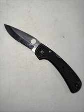Spyderco Goddard Partially Serrated Folding Knife Seki-City ATS-55 No Clip