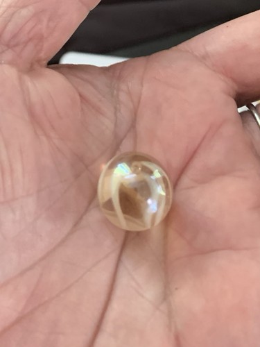 Vintage Alley Agate Peach And White Marble - Picture 2 of 3
