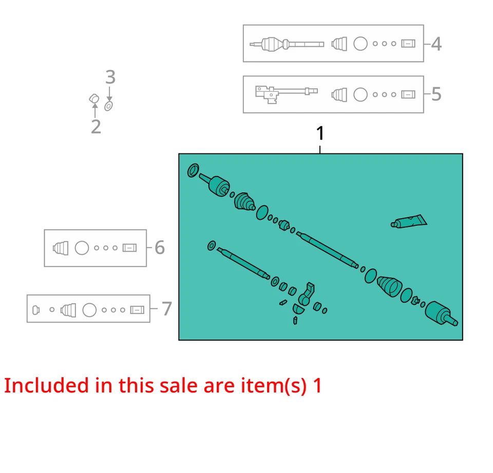 Вал оси переднего пассажира 2006-2010 Hyundai Sonata Cv C/v BQFY9 - Изображение 2 из 3