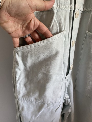 Madewell x As Ever Small Overall Jumpsuit Cropped Overall Utility Blue Denim - Bild 7 von 23
