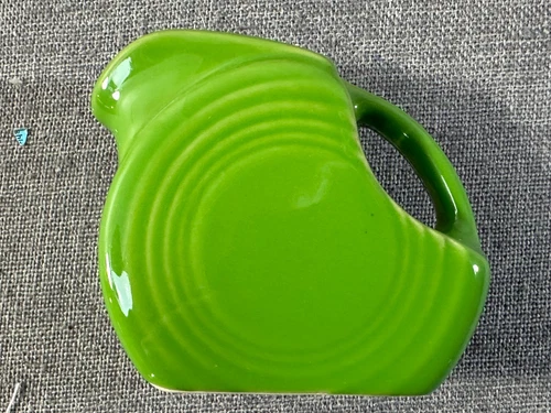 Fiesta Ware Miniature Disk Pitcher Fiesta Small Creamer Green