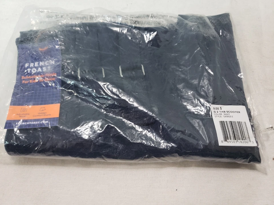 Scooter French Toast Cintura Ajustable Plisado Delantero Dos Pestañas para Niñas, Azul Marino, 5 Foto 3 de 4